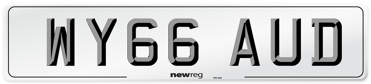 WY66 AUD Number Plate from New Reg